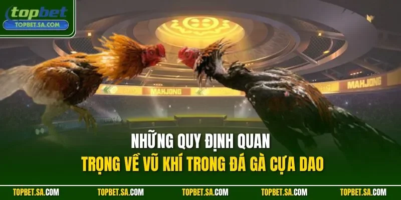 Những quy định quan trọng về vũ khí trong đá gà cựa dao